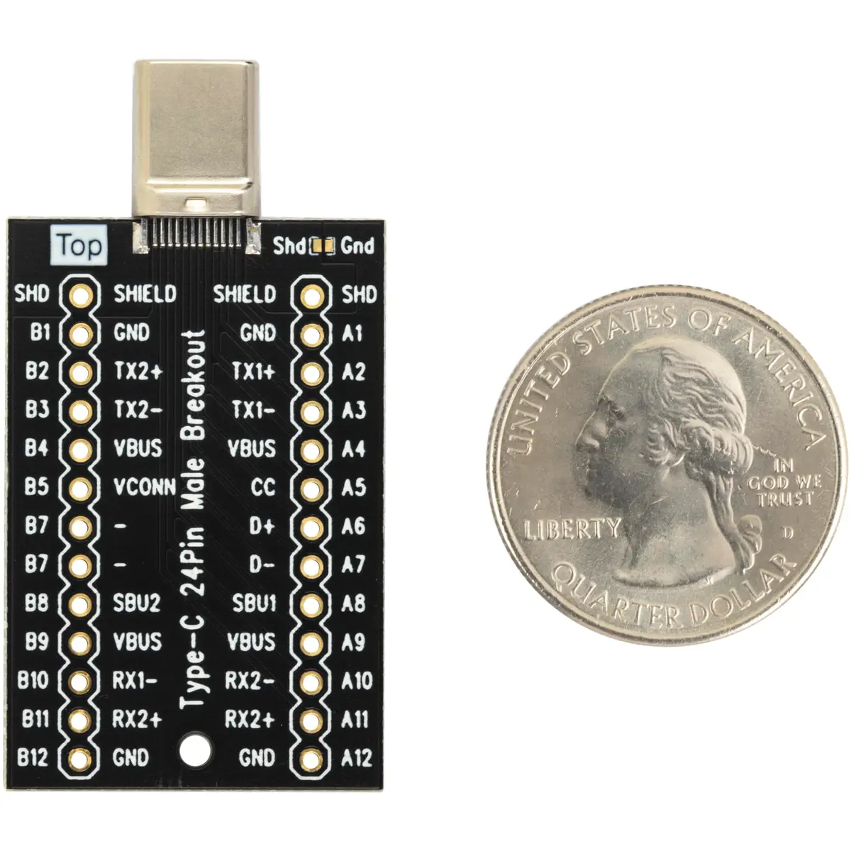 naughtystarts USB Type-C Breakout Board Male Connector 24 Pins Full Pins Output Gold Plated PCB | Single Board Computer - view 5