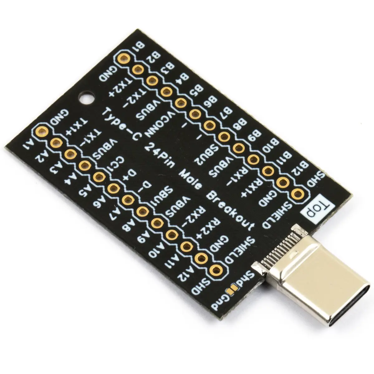 naughtystarts USB Type-C Breakout Board Male Connector 24 Pins Full Pins Output Gold Plated PCB | Single Board Computer - view 2