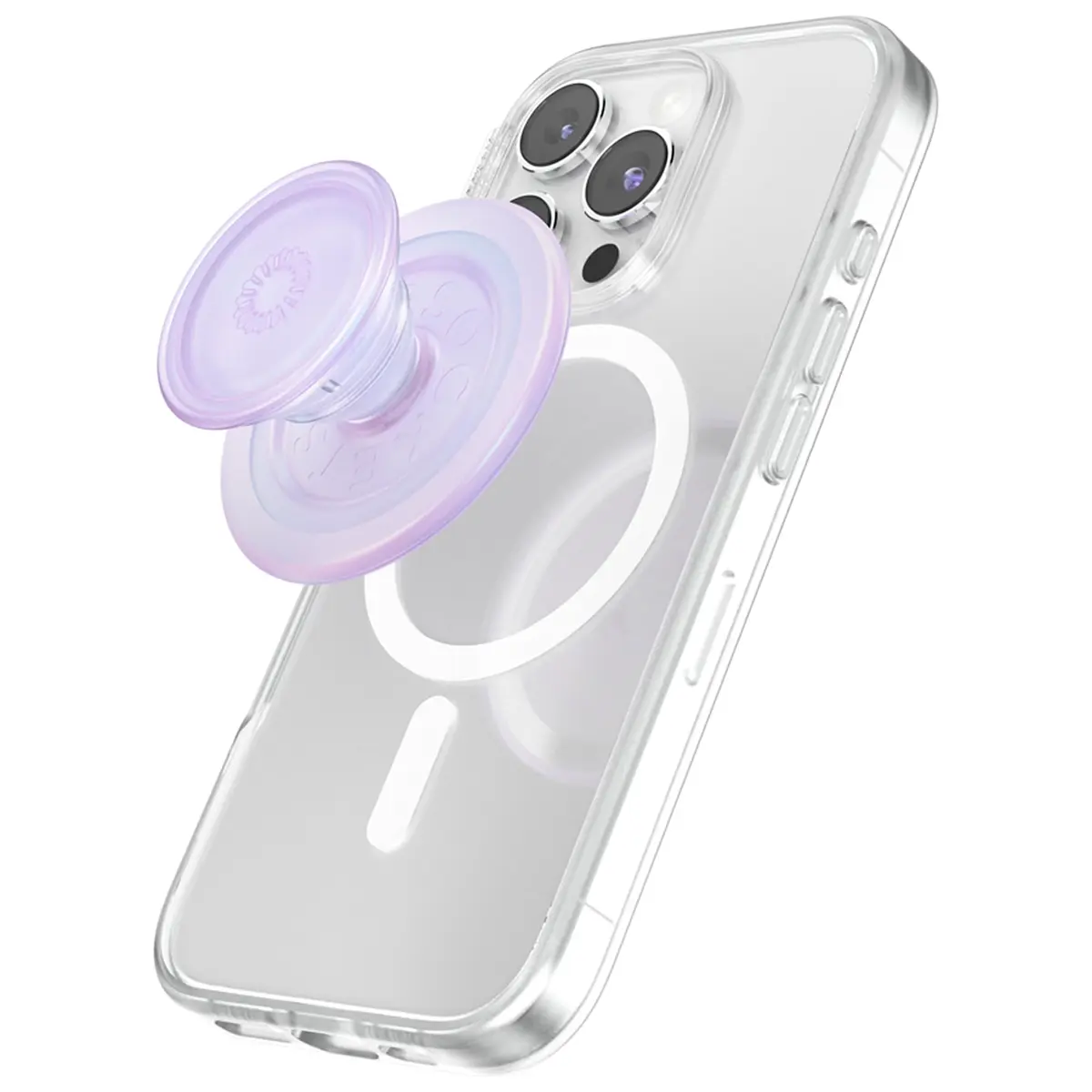 PopSockets Phone Grip for MagSafe | Magnetic Stand & Grip, Opalescent Clear - main product image