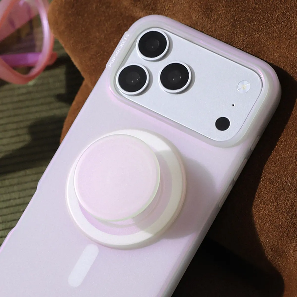 PopSockets Phone Grip for MagSafe | Magnetic Stand & Grip, Opalescent Clear - view 4