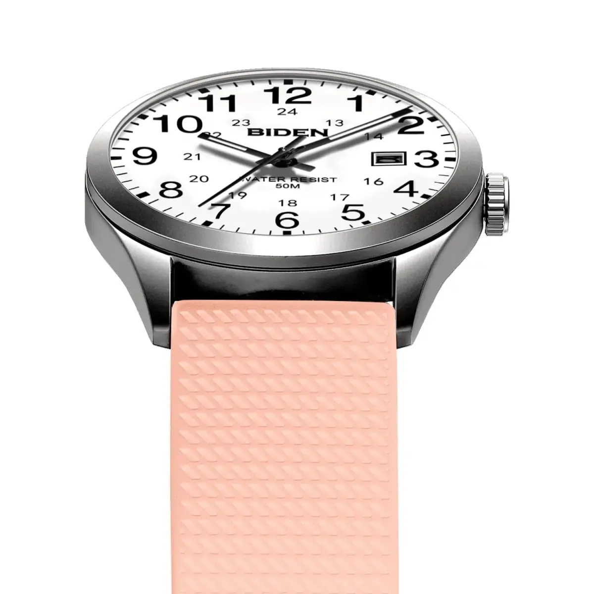 LN LENQIN Men's Analog Quartz Sports Watch 40mm Pink | Military Time with Luminous Dial - view 3