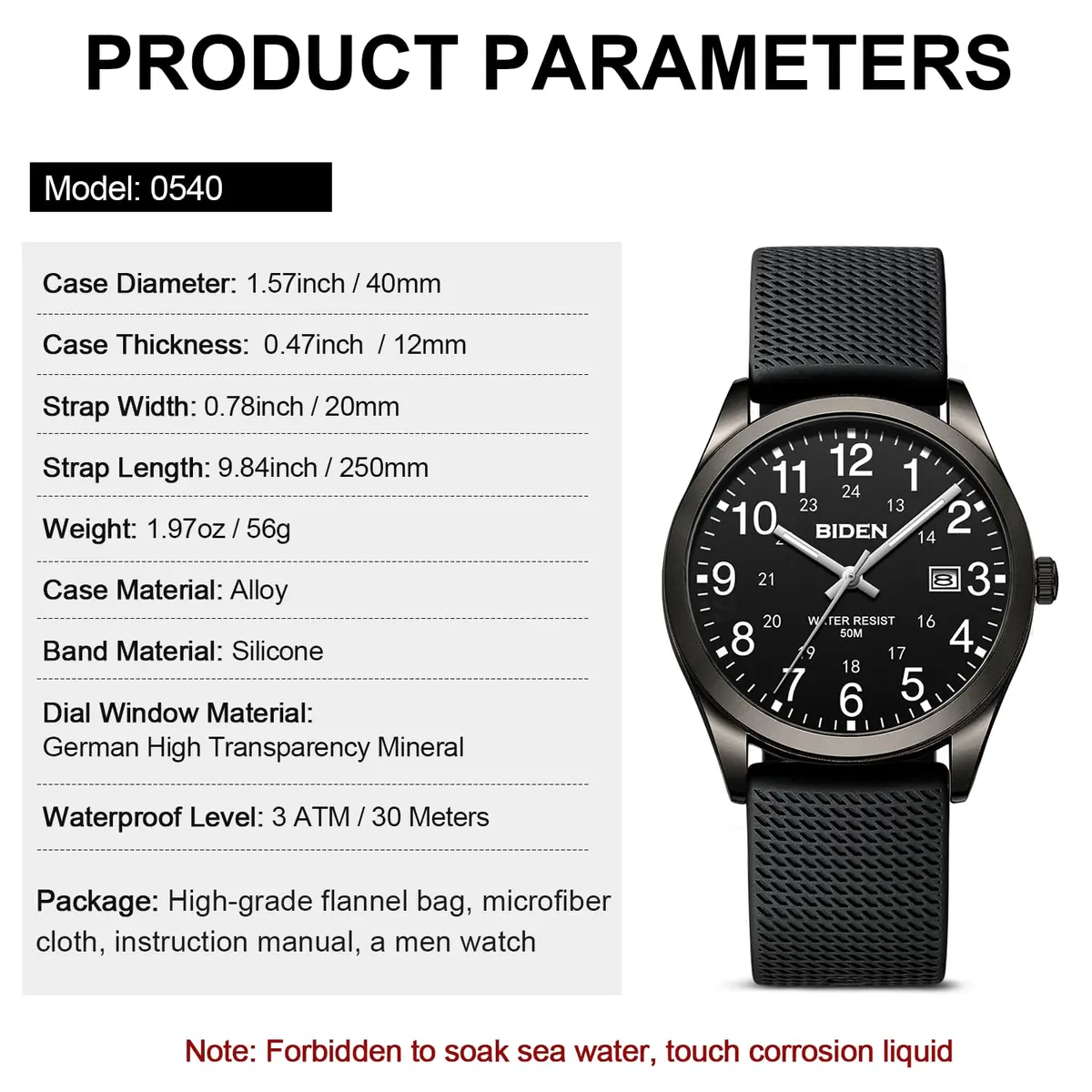 LN LENQIN Analog Quartz Sports Watch 40mm (1.57 inch) | Military Style with Luminous Dial - view 8