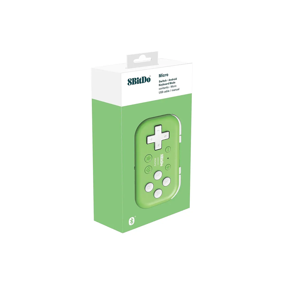 8Bitdo Micro Bluetooth Gamepad Green | Pocket-sized Mini Controller for Switch & Android - view 5