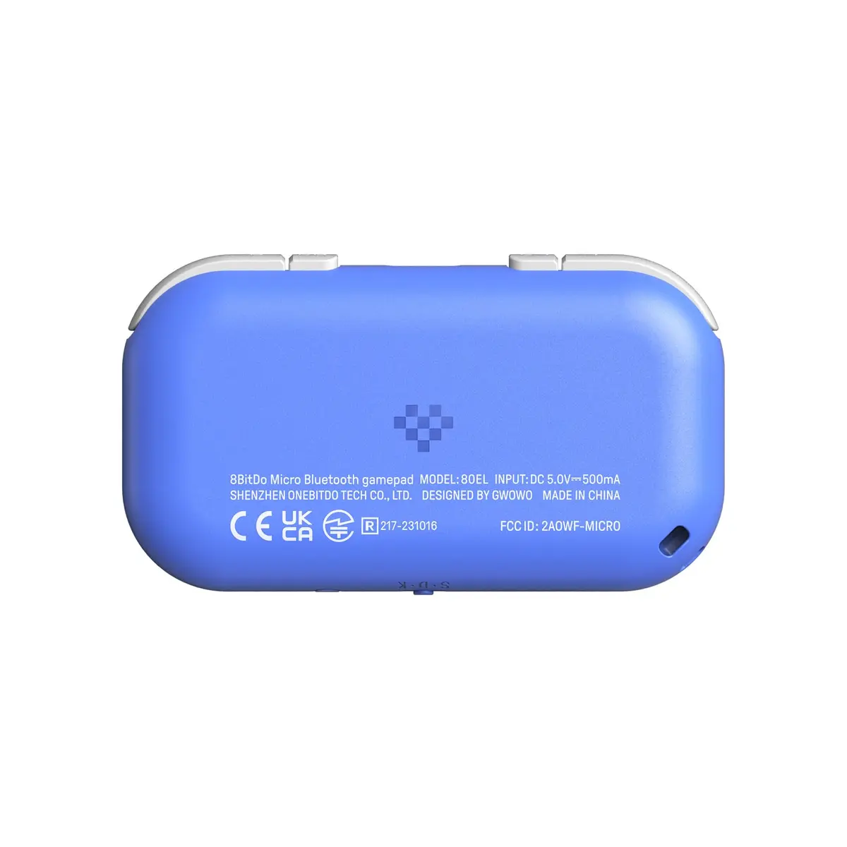 8Bitdo Micro Bluetooth Gamepad Pocket-sized Mini Controller Blue | 5cm (1.97in) x 10cm (3.94in) x 1.27cm (0.5in) - view 5
