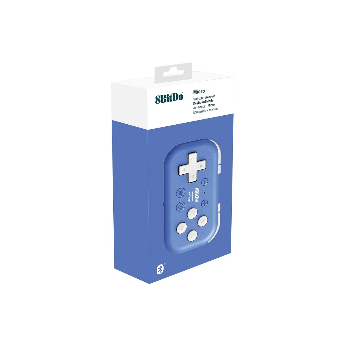 8Bitdo Micro Bluetooth Gamepad Pocket-sized Mini Controller Blue | 5cm (1.97in) x 10cm (3.94in) x 1.27cm (0.5in) - view 6