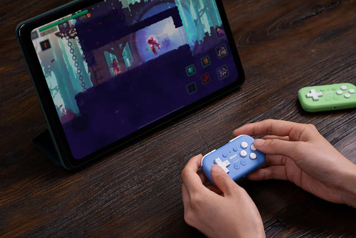 8Bitdo Micro Bluetooth Gamepad Pocket-sized Mini Controller Blue | 5cm (1.97in) x 10cm (3.94in) x 1.27cm (0.5in) - view 9