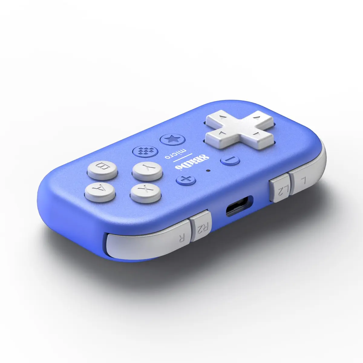 8Bitdo Micro Bluetooth Gamepad Pocket-sized Mini Controller Blue | 5cm (1.97in) x 10cm (3.94in) x 1.27cm (0.5in) - view 2