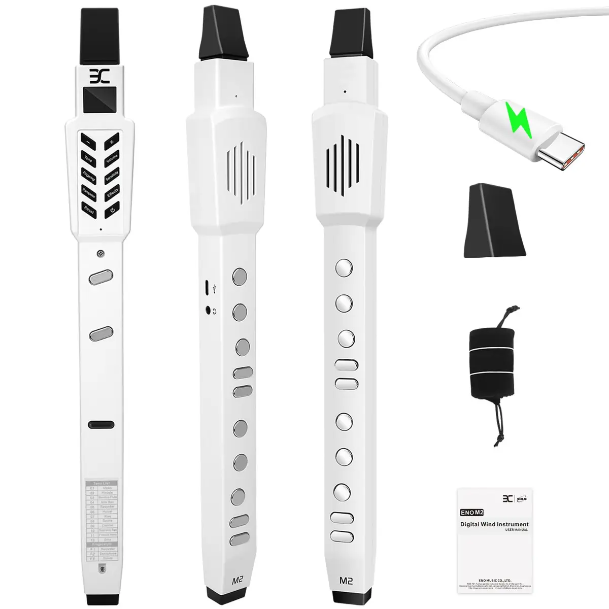 EX M2 Digital Wind Instrument Electric Saxophone 12 Tones 3 Modes White - main product image