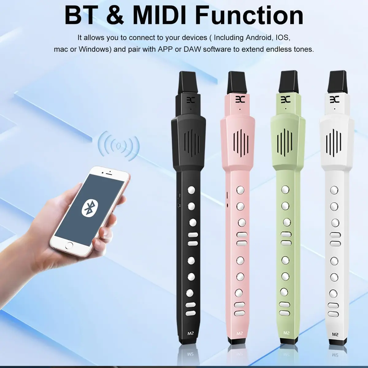 EX M2 Digital Wind Instrument Electric Saxophone 12 Tones 3 Modes White - view 5