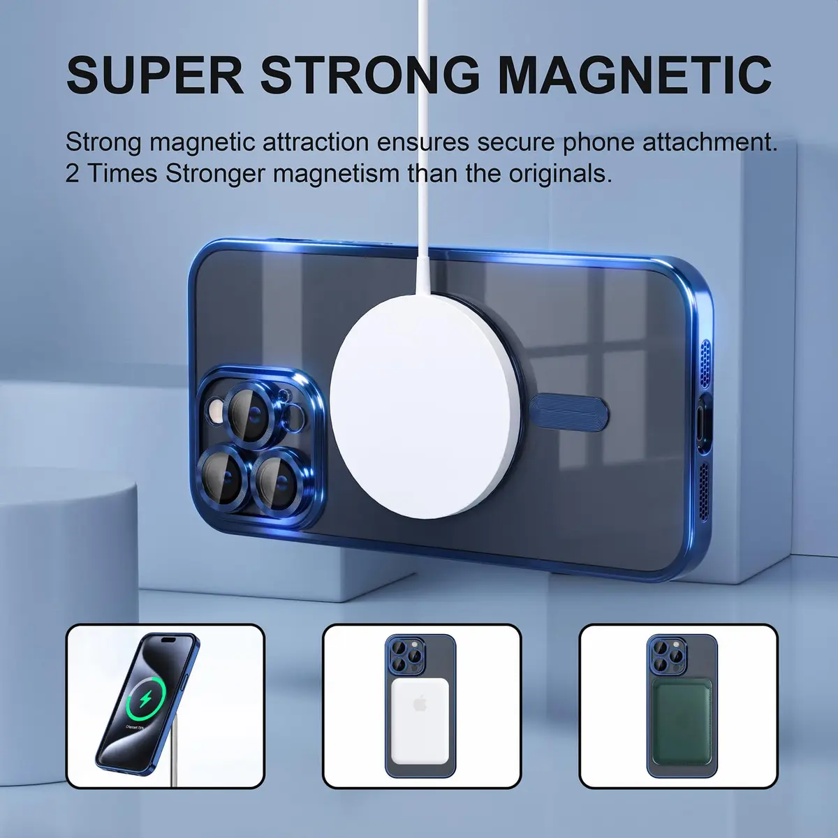 Misea Magnetic for iPhone 15 Pro Max Case Compatible with MagSafe | Crystal Clear, Shockproof & Dustproof - view 5