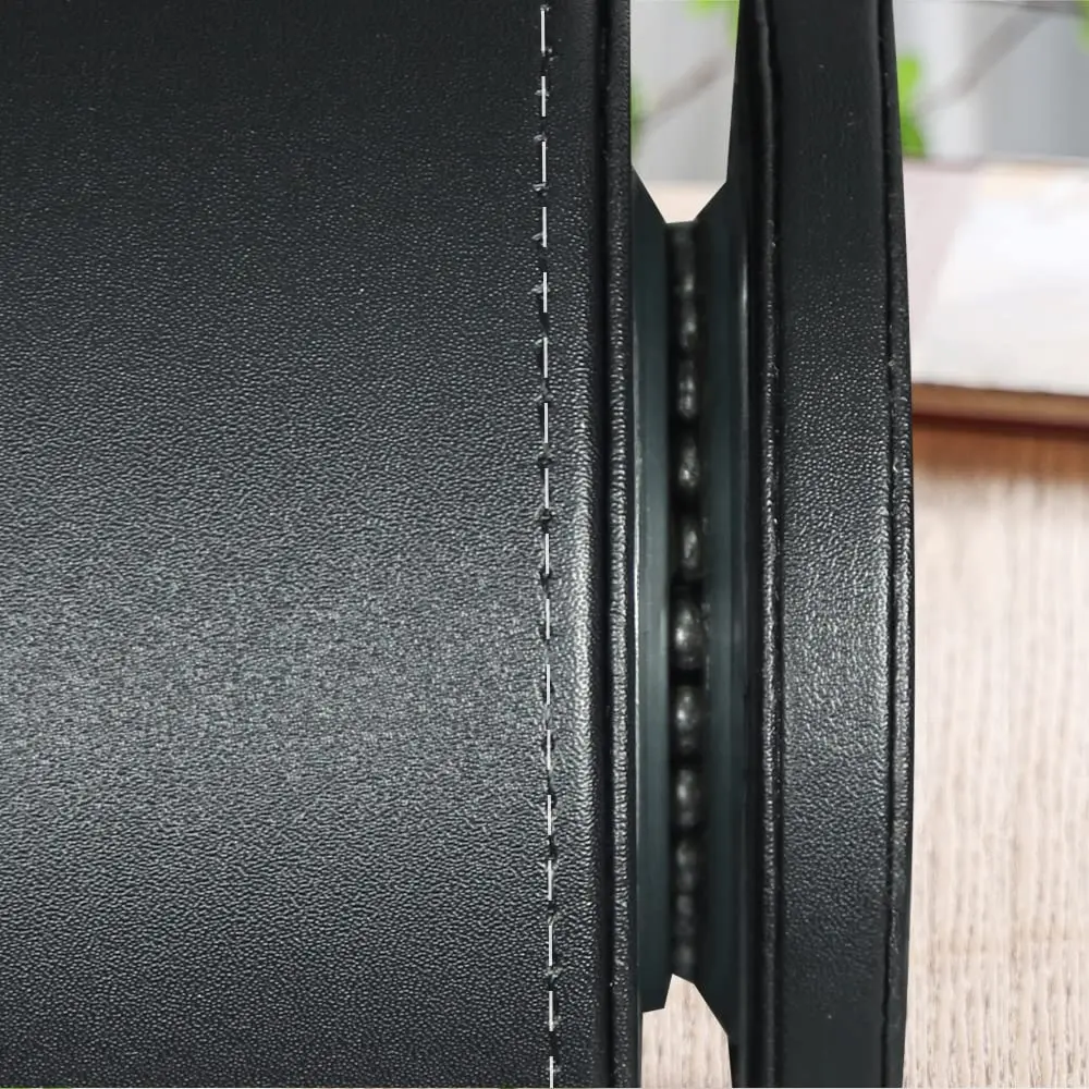 BIBELUN 360 Swivel Remote Control Holder with 4 Compartments | 14.8 cm (5.83 in) Black Faux Leather Desk Organizer - view 6