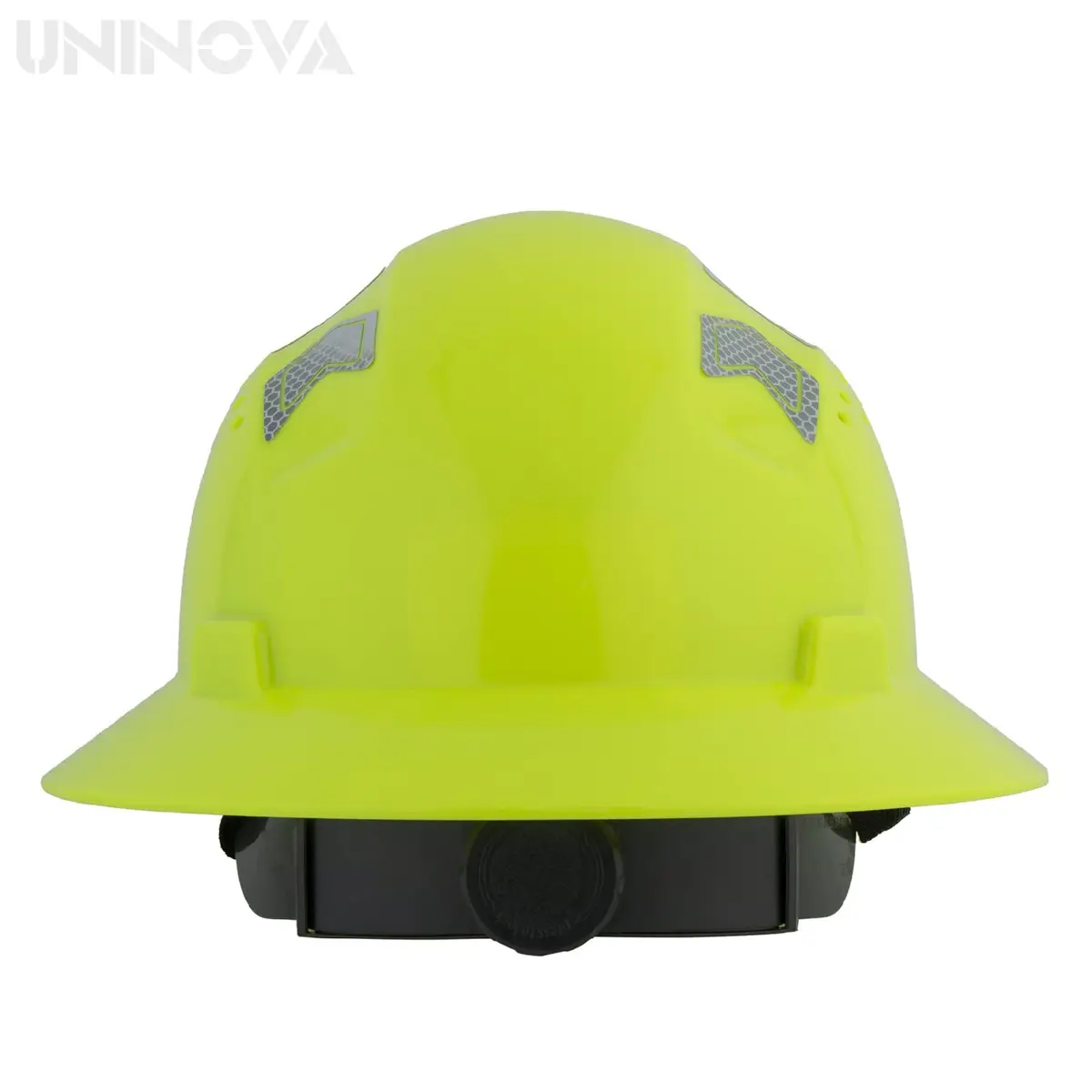 UNINOVA Full Brim Hard Hat ANSI Approved OSHA Vented Safety Helmet for Construction, Green | Impact & Sun Protection - view 3