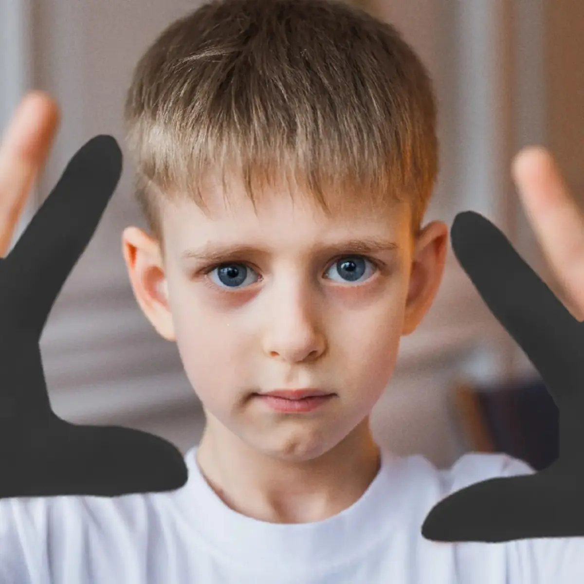 Yxmeiguo Thumb Sucking Guard Gloves for Kids Ages 5-12 | 2 Pairs (Black & Blue) with Adjustable Wrist - view 5