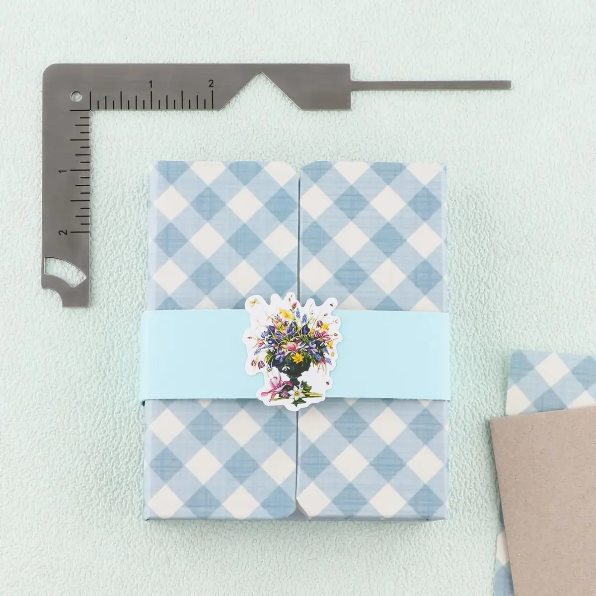 BAOFALI 5-in-1 Book Cover Guide Tool 19.6cm x 10.2cm | Stainless Steel Metal for DIY Bookbinding - view 7