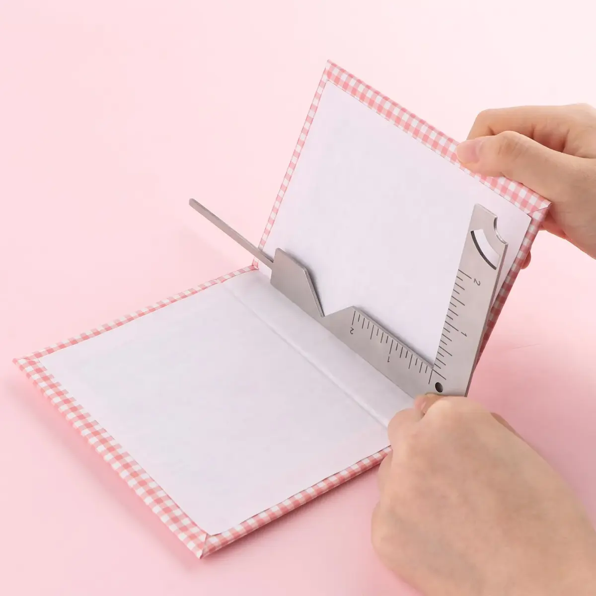BAOFALI 5-in-1 Book Cover Guide Tool 19.6cm x 10.2cm | Stainless Steel Metal for DIY Bookbinding - view 8
