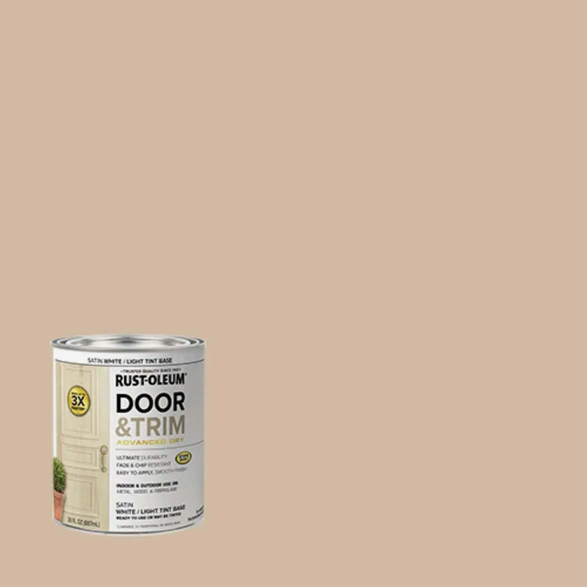 STOPS RUST Door & Trim Paint White/Light Base 1 Count | Fast Dry Satin Finish for Interior & Exterior - view 3