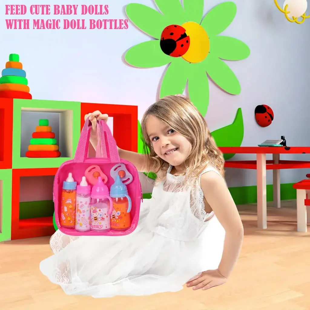 fash n kolor My Sweet Baby Disappearing Doll Feeding Set with 2 Bottles & Pacifier | Ages 3-10 Years - view 5
