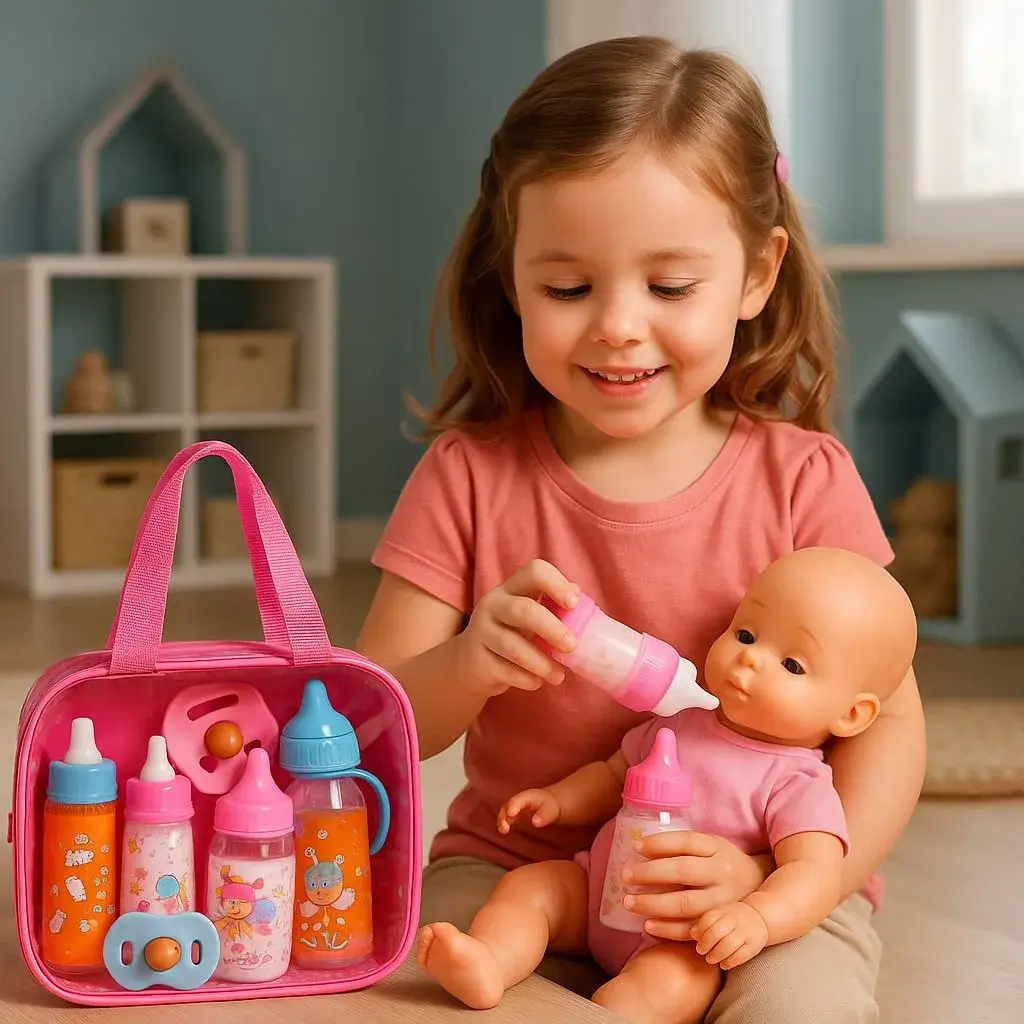 fash n kolor My Sweet Baby Disappearing Doll Feeding Set with 2 Bottles & Pacifier | Ages 3-10 Years - view 2