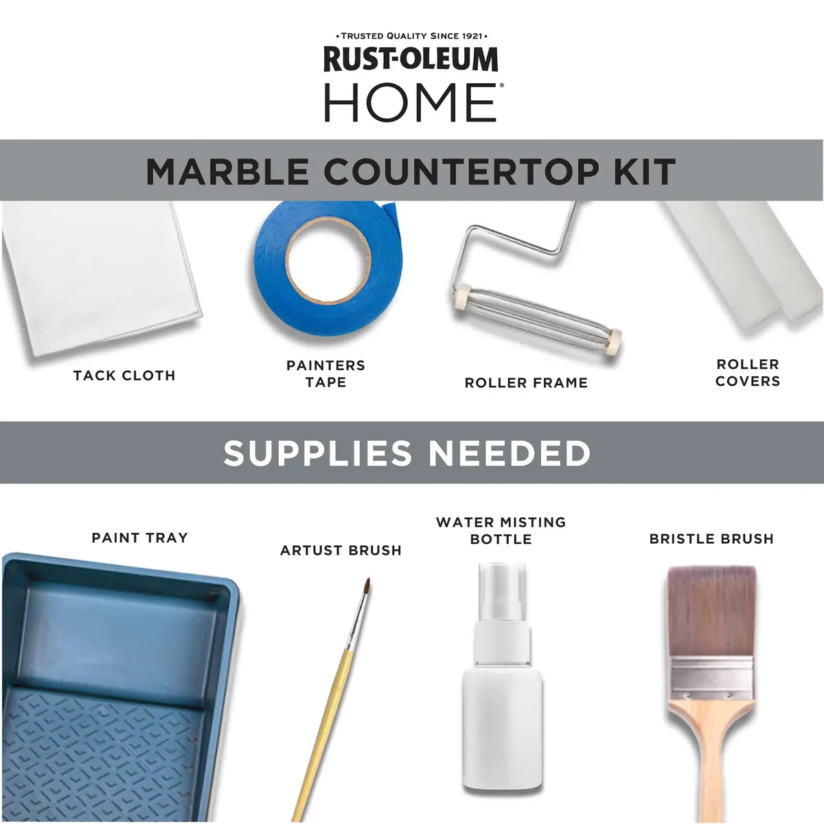 Rust-Oleum Home Marble White Countertop Coating Kit | Durable Water-Based Finish (70-120 chars) - view 6