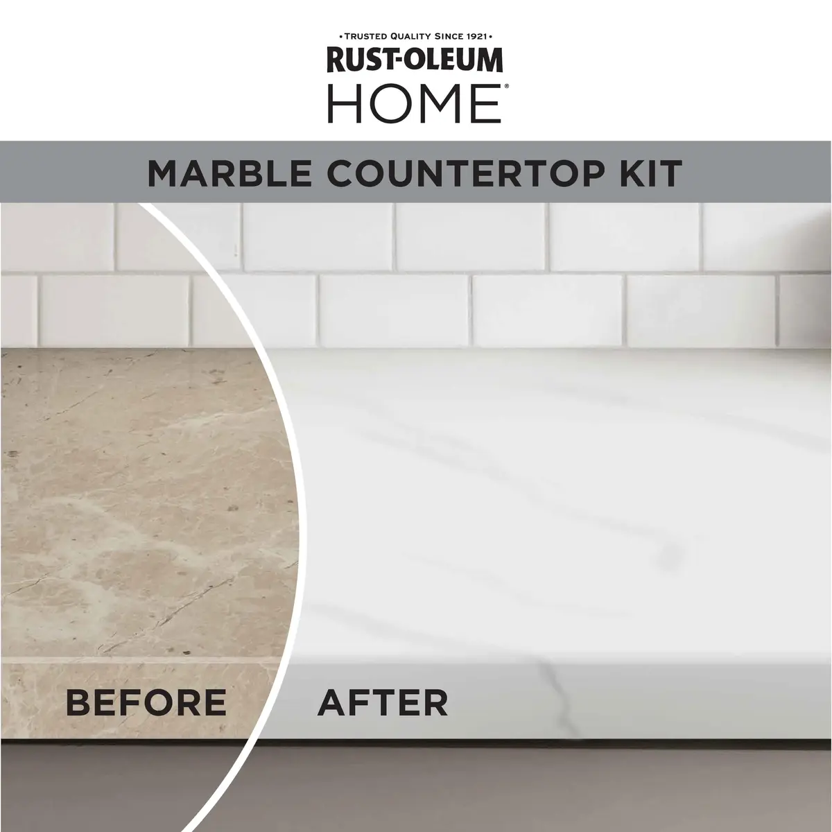 Rust-Oleum Home Marble White Countertop Coating Kit | Durable Water-Based Finish (70-120 chars) - view 2