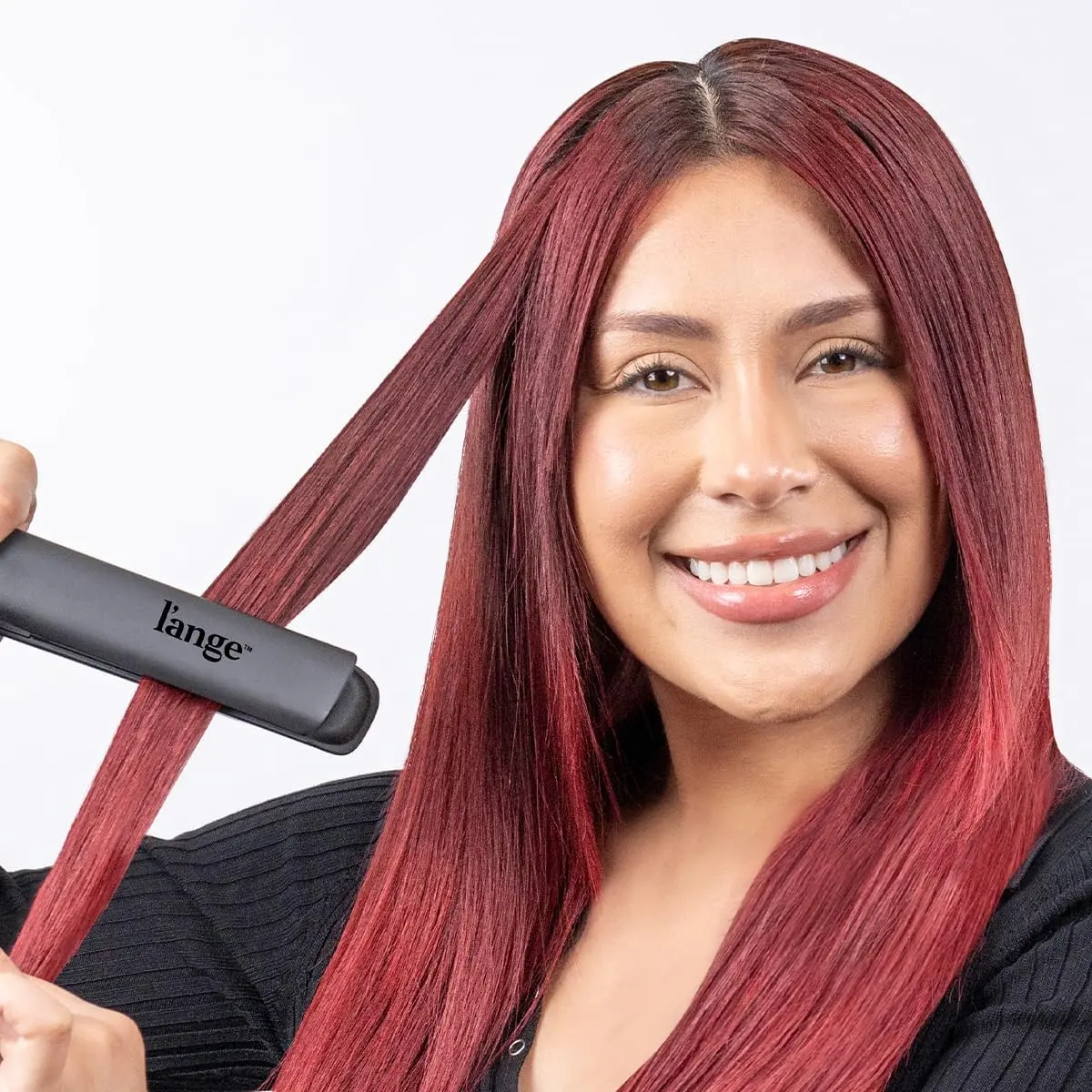L'ANGE HAIR Le Titane Titanium Flat Iron 1.75" Plates | Infrared Heat & Adjustable Temp for All Hair Types - view 5