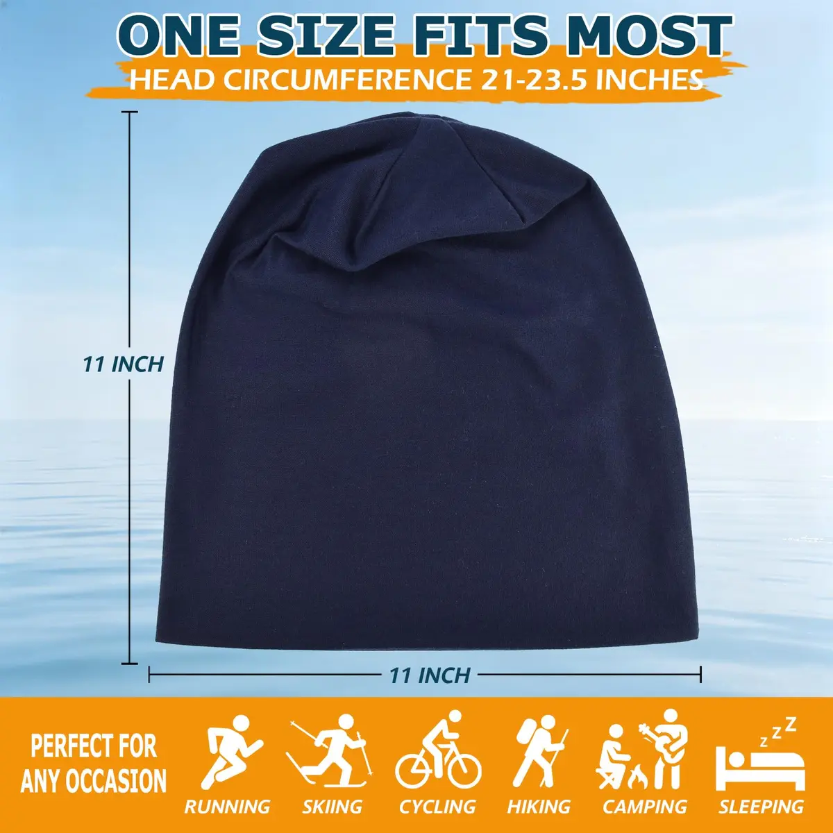 EINSKEY Slouchy Beanie for Men Women | Cotton, UV Protection, One Size - view 3