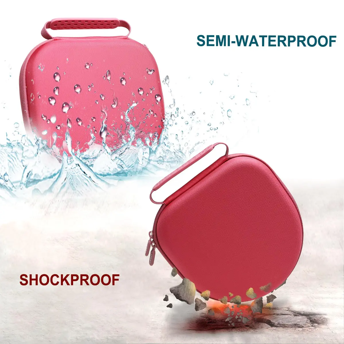 L LTGEM Hard Case for Anker Soundcore Q30/Q20i/Q45/Space One Pro Headphones, Pink | Waterproof & Shockproof Travel Cover - view 5