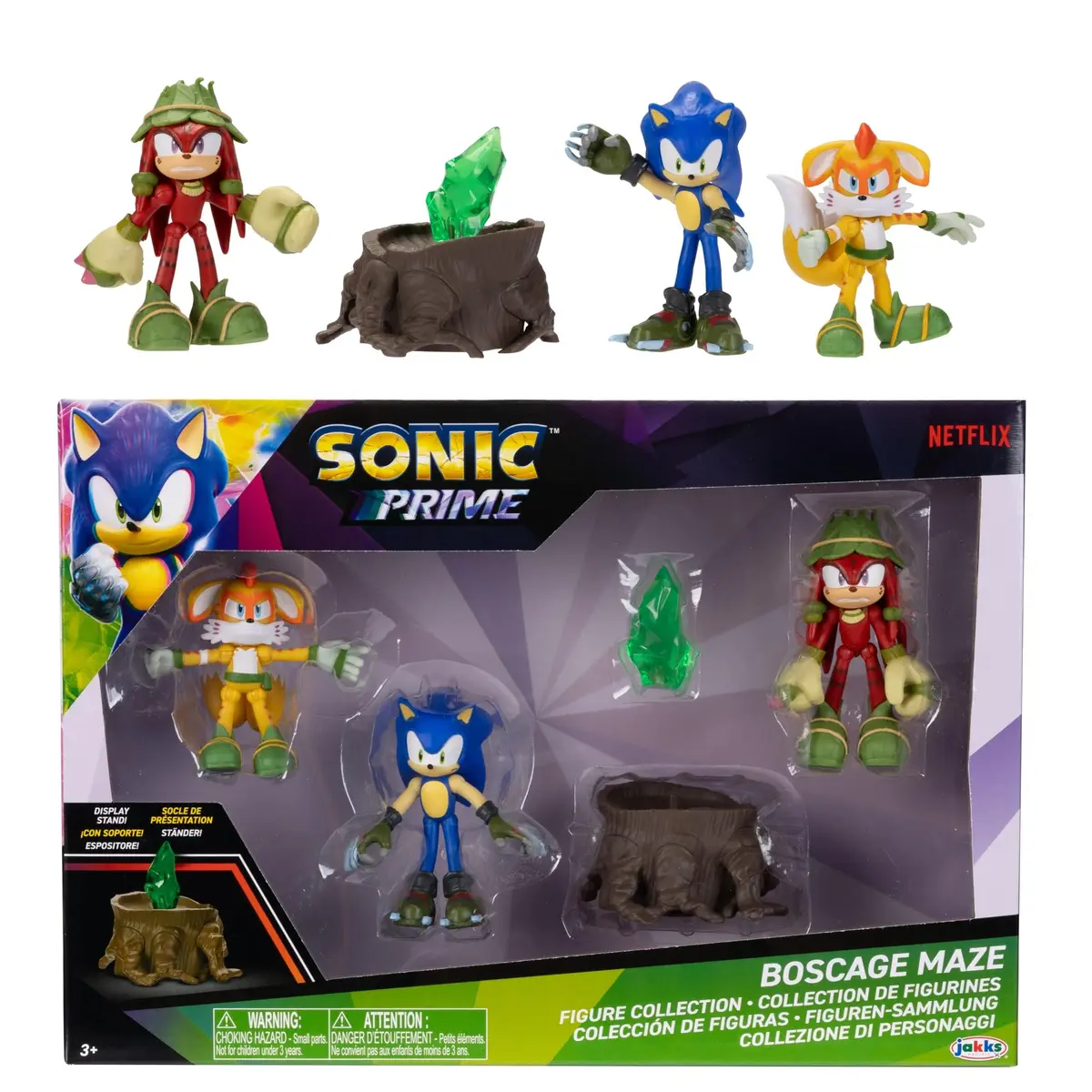 JAKKS Pacific Sonic Prime Action Figures Bos Cage Maze 2.5-inch | Sonic, Knuckles, Tails Ages 3+ - main product image