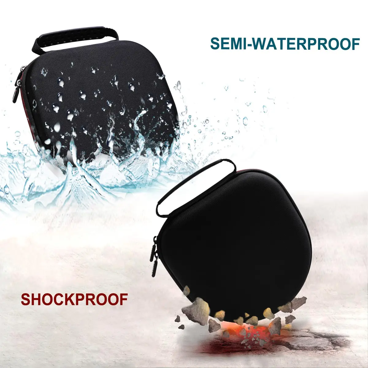 L LTGEM Hard Case for Anker Soundcore Q30/Q20i/Q45/Space One Pro Headphones, Black | Waterproof & Shockproof - view 5