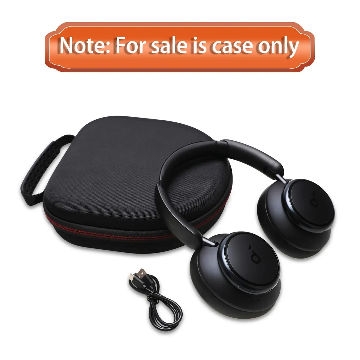 L LTGEM Hard Case for Anker Soundcore Q30/Q20i/Q45/Space One Pro Headphones, Black | Waterproof & Shockproof - view 6
