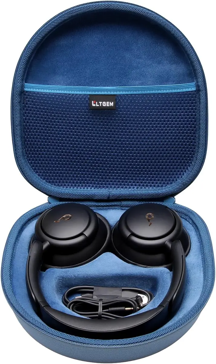 L LTGEM Hard Case for Anker Soundcore Q30/Q20i/Q45/Space One Pro Headphones, Blue | Waterproof & Shockproof Travel Cover - main product image