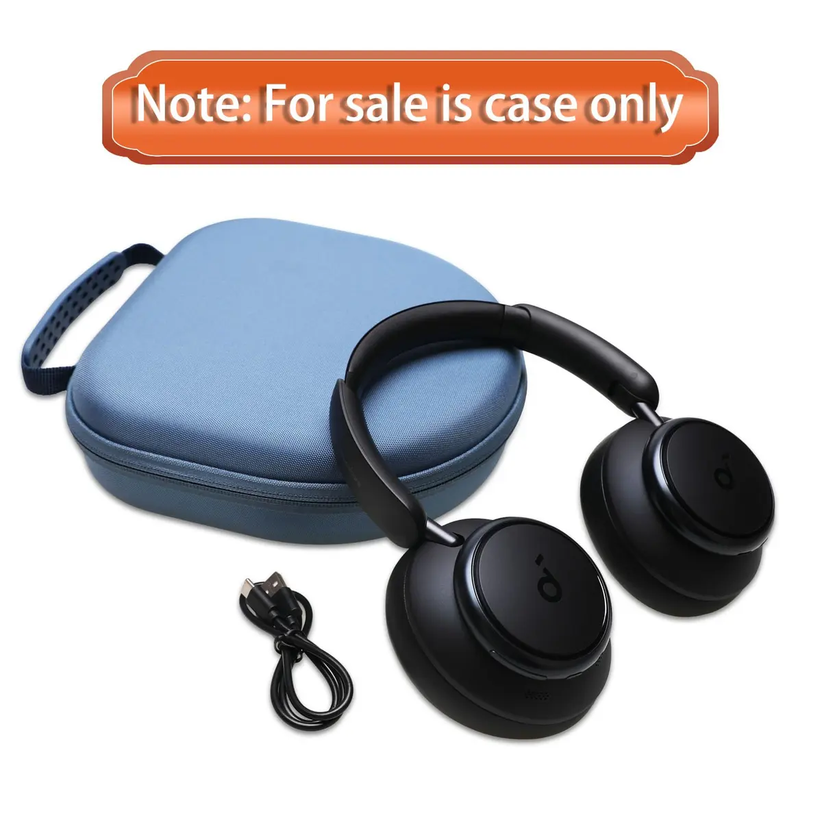 L LTGEM Hard Case for Anker Soundcore Q30/Q20i/Q45/Space One Pro Headphones, Blue | Waterproof & Shockproof Travel Cover - view 6