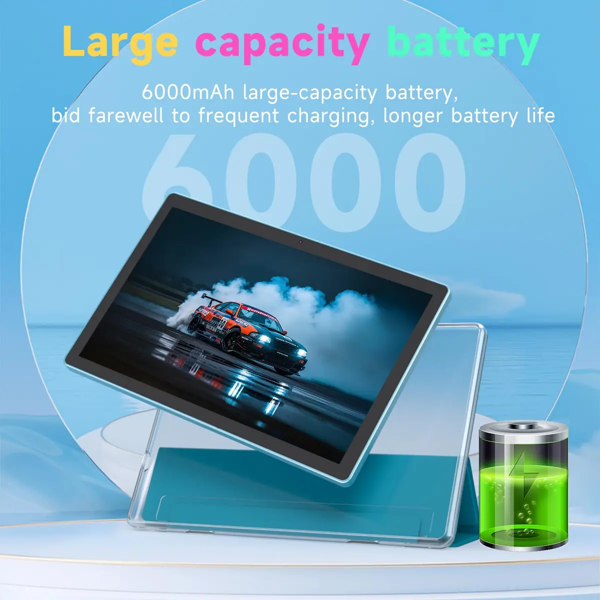 IWEGGO Android 15 Tablet, 10 Inch 18GB RAM+128GB ROM/ 2TB Expandable, 2.0GHz Quad-core, 1280x800 HD Touchscreen, 5G WiFi6, Navy - view 6