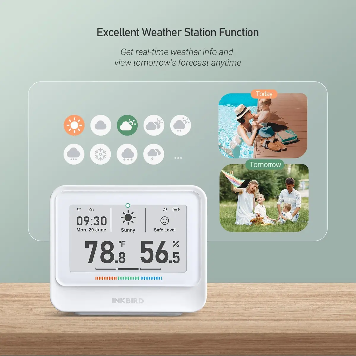 Inkbird IBS-TH5 WiFi Thermometer Hygrometer 9-in-1 | E-Ink Display, 2 Years Cloud Storage - view 6