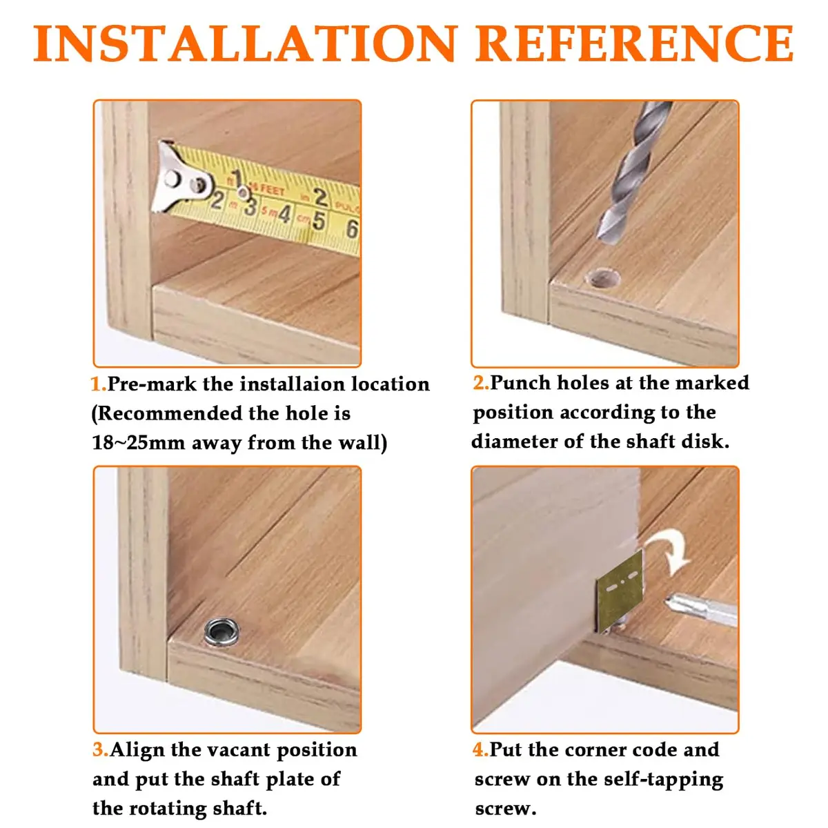 Aifeier ET 2 Sets Pivot Hinges Bronze Heavy Duty Concealed Shaft | Durable Cold Rolled Steel - view 4