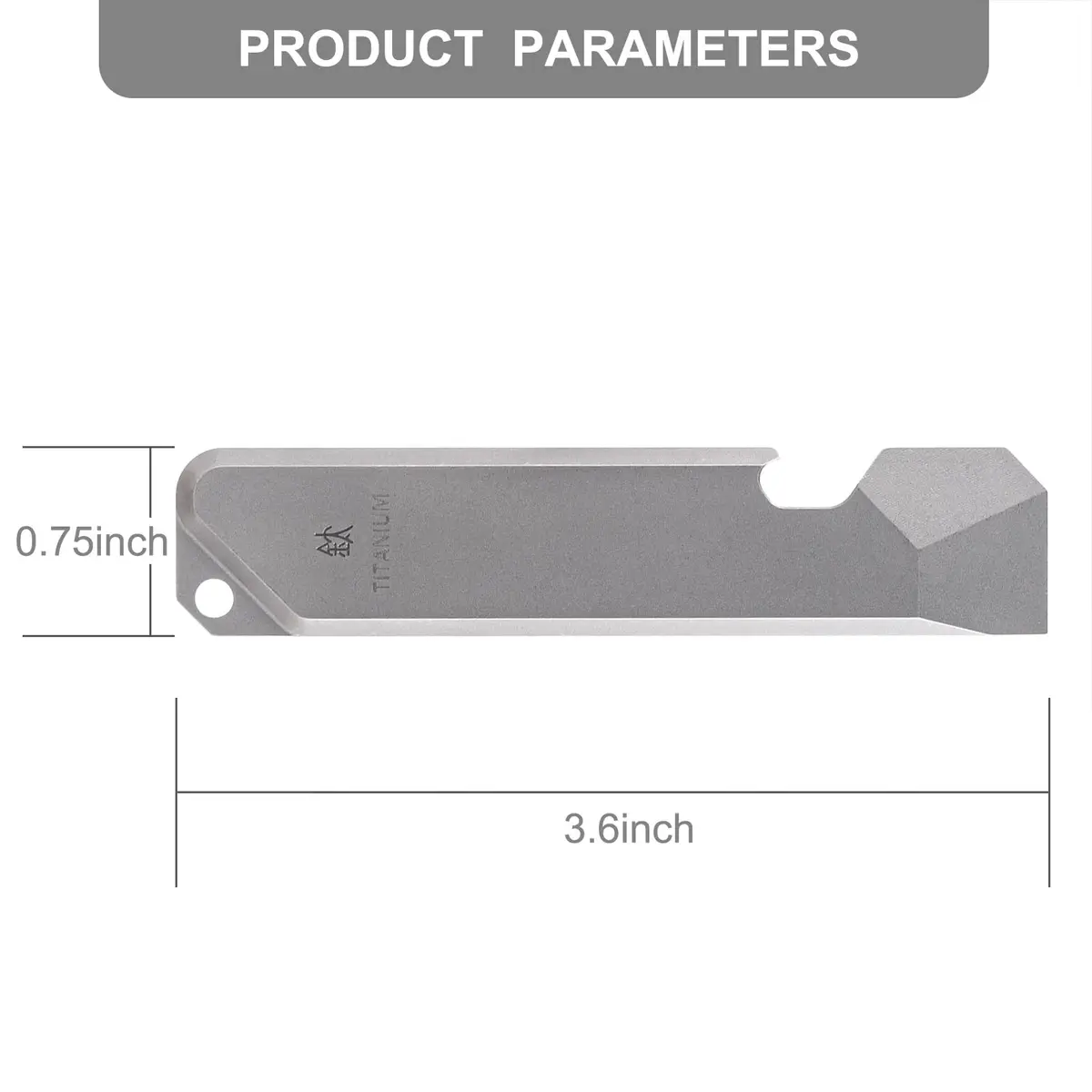 BANG TI Titanium EDC Pry Bar with Bottle Opener Function Portable Multi Tool 9.2 cm (3.62 inches) | Lightweight Corrosion-Resistant Pocket Companion - view 6
