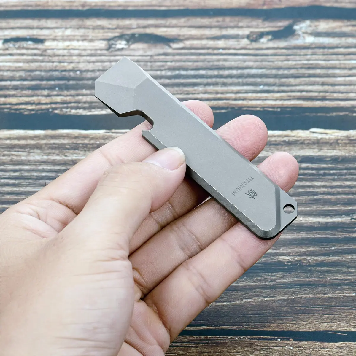 BANG TI Titanium EDC Pry Bar with Bottle Opener Function Portable Multi Tool 9.2 cm (3.62 inches) | Lightweight Corrosion-Resistant Pocket Companion - view 2