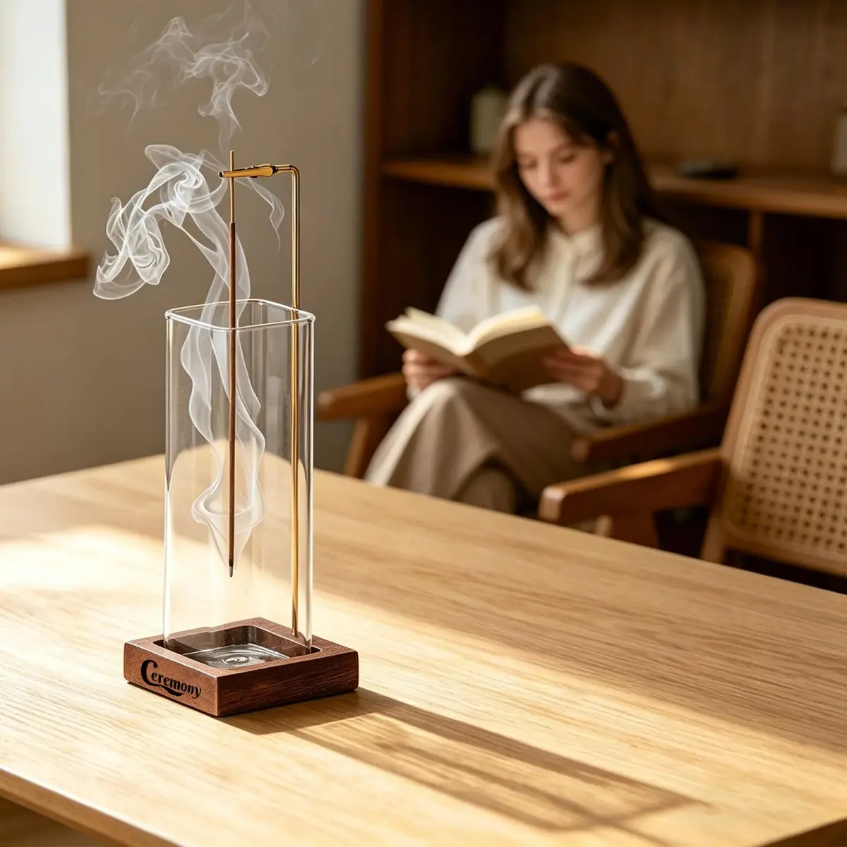 CEREMONY Anti-Ash Incense Holder with Ash Catcher & 20 Sticks | 24.99 cm (9.84 in) Tall - view 6