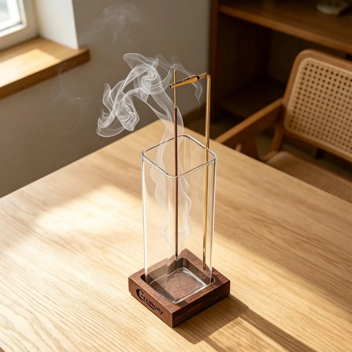 CEREMONY Anti-Ash Incense Holder with Ash Catcher & 20 Sticks | 24.99 cm (9.84 in) Tall - view 3