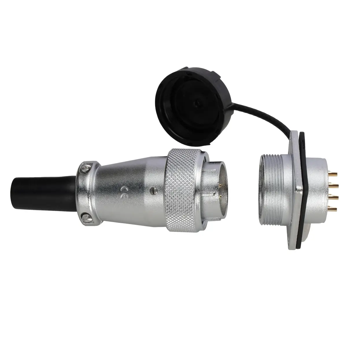 HangTon WS24 12 Pin Aviation Circular Connector 10A Male Plug + Female Socket 24mm Panel Mount | Heavy Duty Industrial Power Connector - view 3