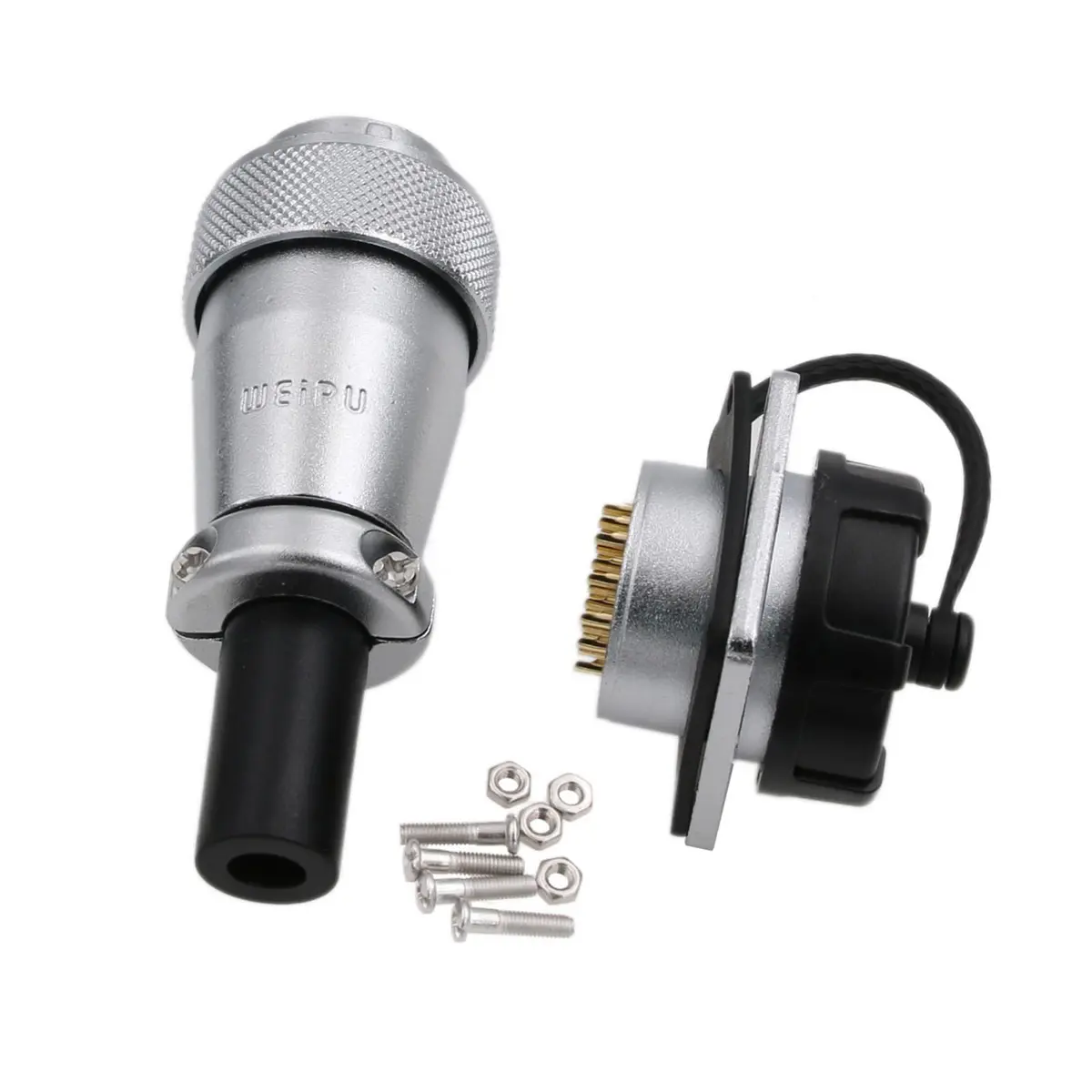 HangTon WS24 19 Pin Aviation Circular Connector 24mm Panel Mount 5A 400V Male Plug & Female Socket | Industrial Metal Shell - view 3