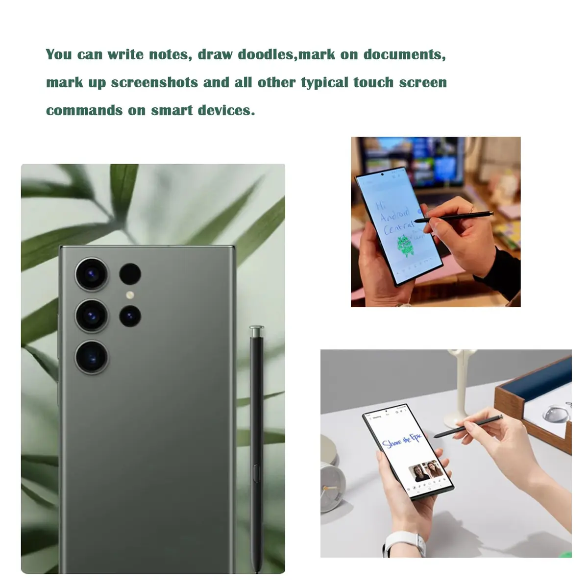 Alovexiong Green 2 Pcs Input Pen for Samsung Galaxy S23 Ultra | Precise Stylus Replacement - view 5