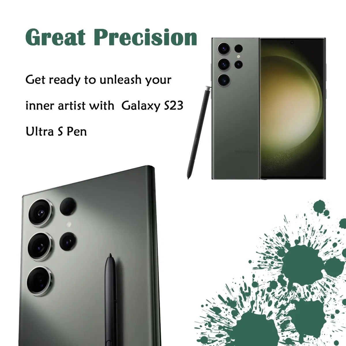 Alovexiong Green 2 Pcs Input Pen for Samsung Galaxy S23 Ultra | Precise Stylus Replacement - view 4