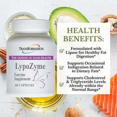 TRANSFORMATION LypoZyme Enzyme Supplement 120 Cap | Supports Digestion & Nutrient Absorption - view 3