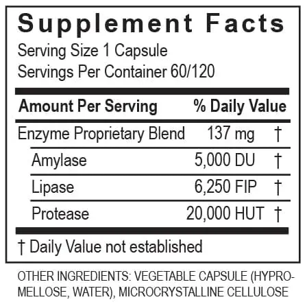 TRANSFORMATION LypoZyme Enzyme Supplement 120 Cap | Supports Digestion & Nutrient Absorption - view 7