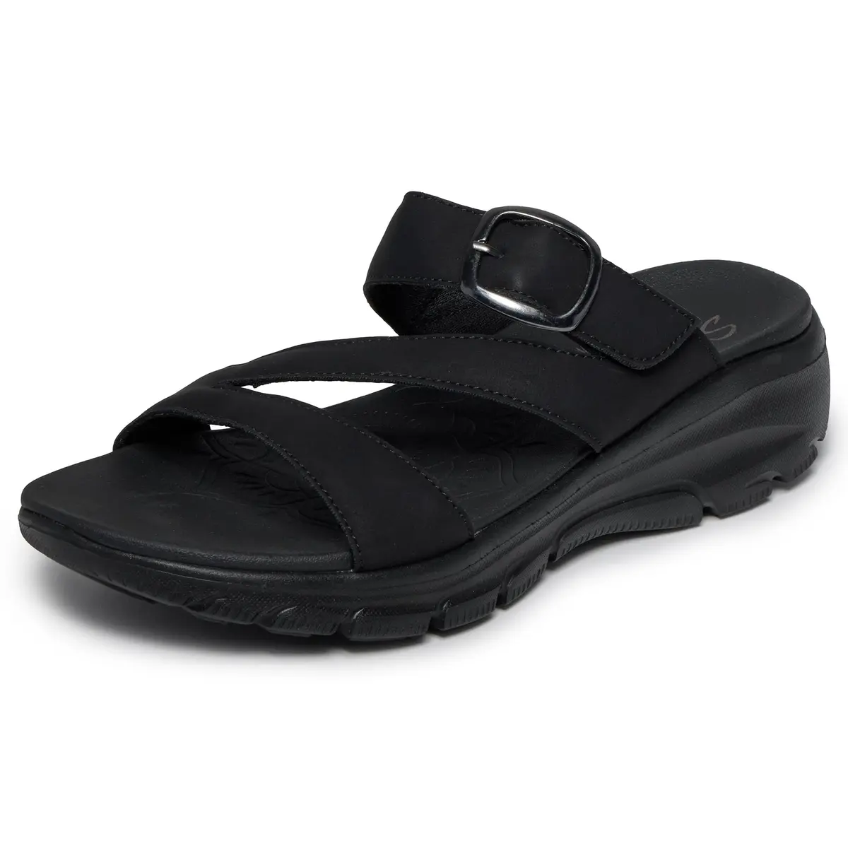 Skechers Women's Easy Going Slide On By Casual Sandal Black/Black 24.1 cm (9.5 in) - main product image