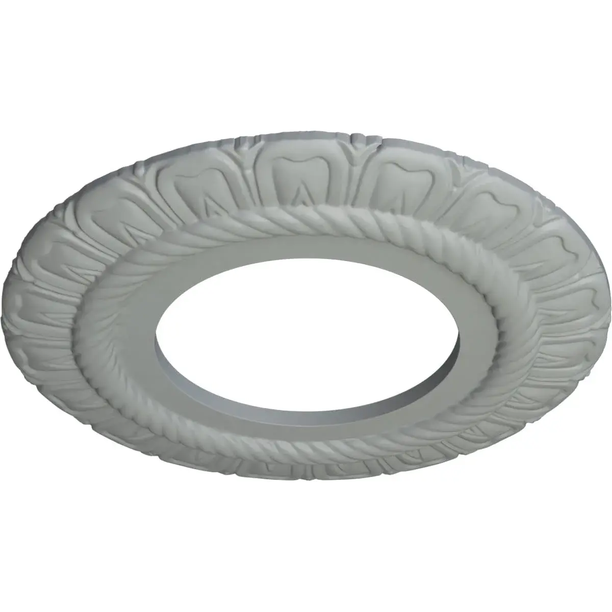 Ekena Millwork Claremont Ceiling Medallion 9"OD x 4 1/2"ID x 1/2"P (Pack of 2) | Lightweight Polyurethane for Easy Installation - view 2