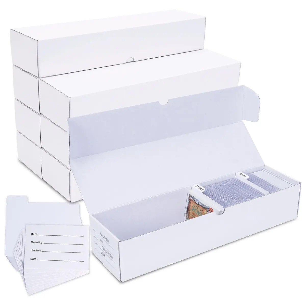Leyzan Trading Card Storage Box, 8-Pack 1000 Count | Organize & Protect Your Cards - main product image