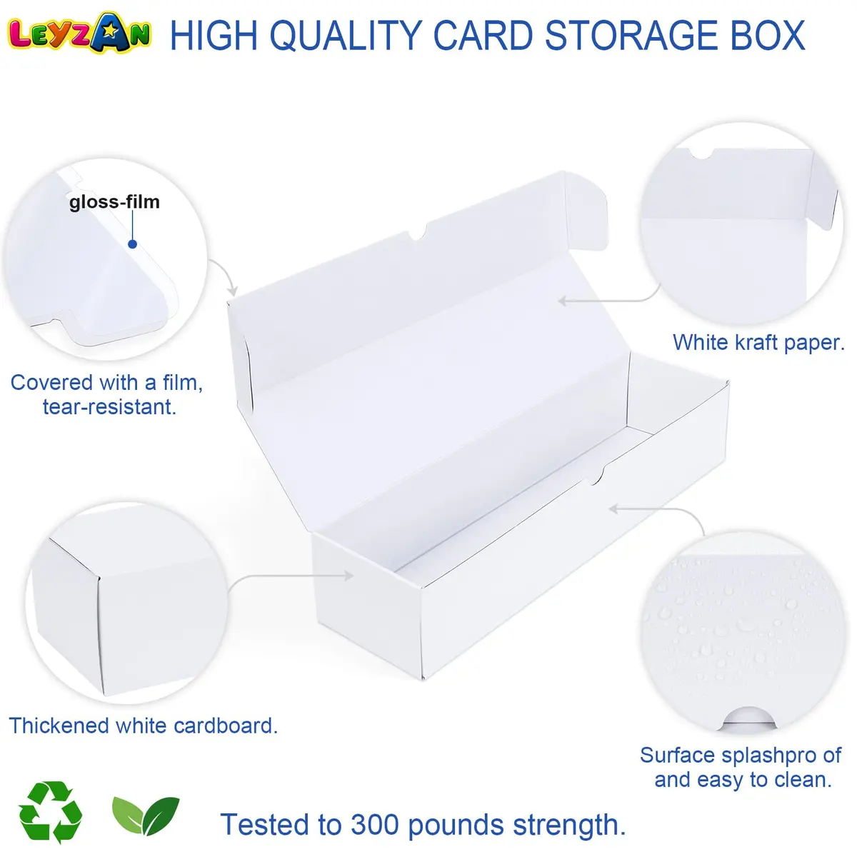 Leyzan Trading Card Storage Box, 8-Pack 1000 Count | Organize & Protect Your Cards - view 3