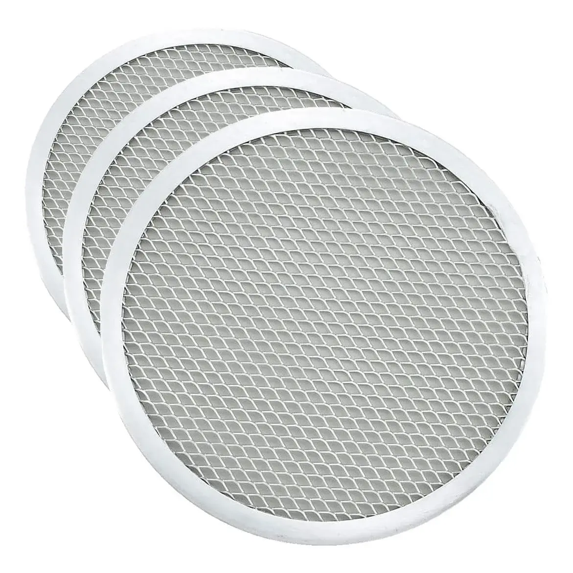 Winco 10 Inch Aluminum Pizza Screen (Pack of 3) | Commercial-Grade for Crispier Crust - main product image